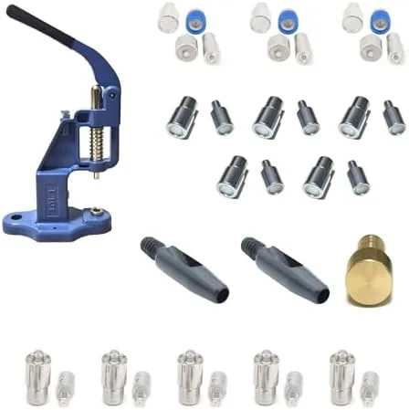 DZNTOOLS Rivet Dies Eyelets Grommets Molds Snap Dies Prong Set Popper Fastener Hand Press Machine All in One