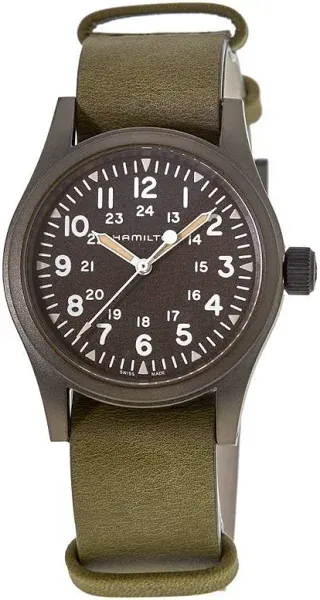 Hamilton Khaki Field Mechanical Green Dial Men's Watch H69439363