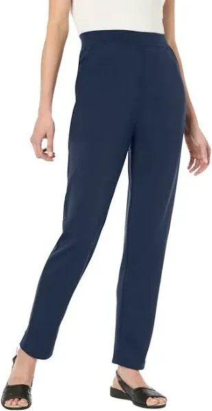 Woman Within Women's Plus Size Straight Leg Ponte Knit Pant