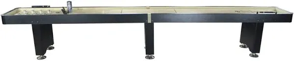 Playcraft Woodbridge Black 14&#039; 2 Piece Construction Shuffleboard Table