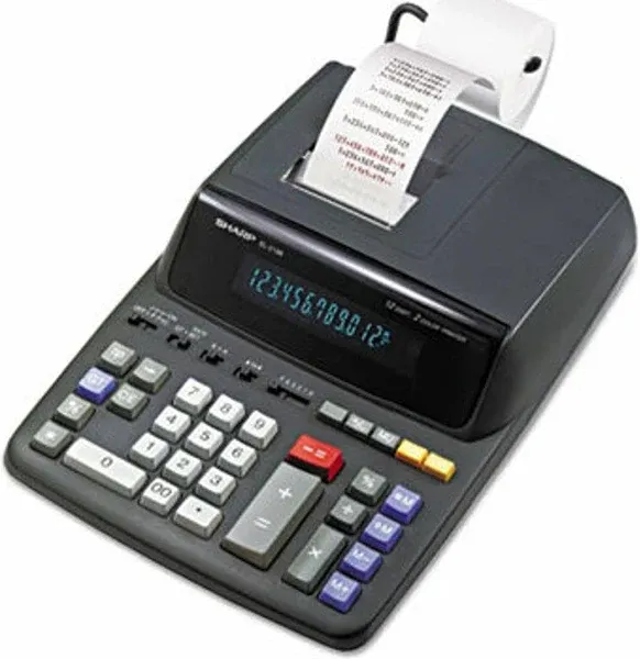 Sharp EL2196BL Two-Color Printing Calculator