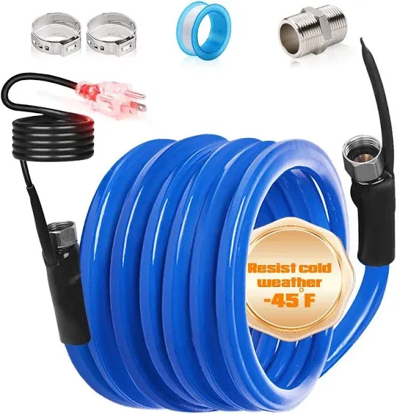 90FT Heated Water Hose for RV,-45 ℉ Antifreeze Drinking Garden Water Hose&amp;