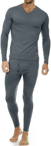 Men Winter Fleece Lined Cotton 100% Thermal Long Johns Top Bottom Underwear Set