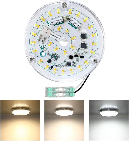 4 Inch Ceiling Fan LED Light Replacement, 18W 2200LM 3000K 3CCT 3000/4500/6000<wbr/>K