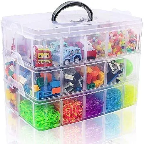 Guyuyii 3-Tier Stackable Craft Storage Containers