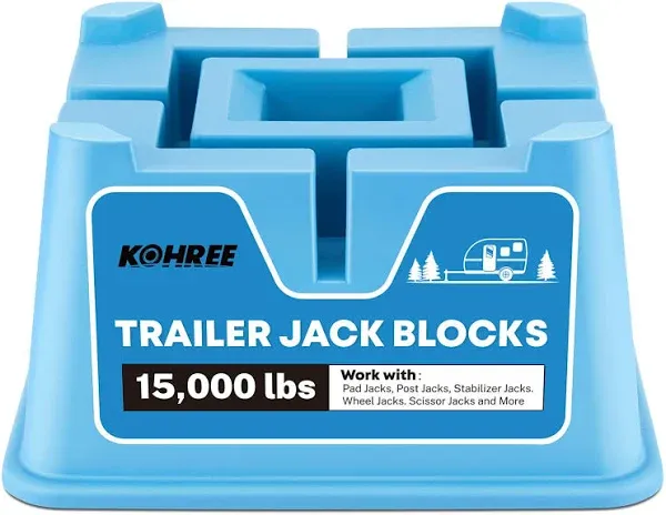 Kohree Trailer Jack Block RV Stabilizer Blocks Tongue Jack Block