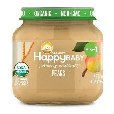 HAPPY BABY Stage 1 Pears Baby Snack in Jar