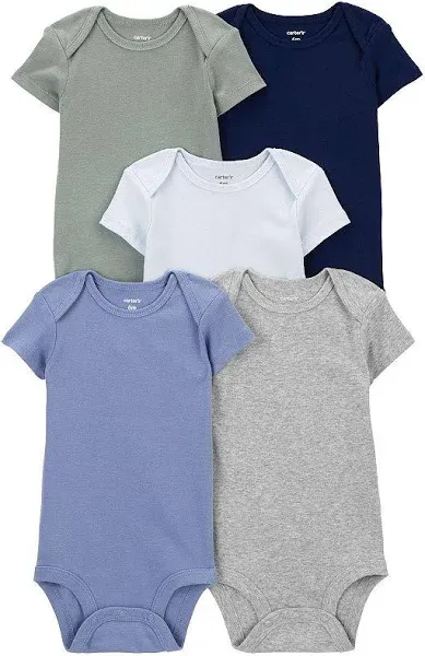 Carter's Baby Boys 5-Pack Short-Sleeve Bodysuits