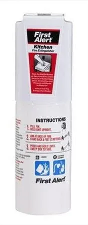 First Alert Kitchen Fire Extinguisher UL Rated 5-B:C (White) - KITCHEN5