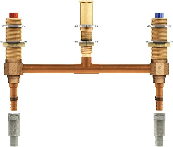 Rough-In Valve M-Pact Roman Tub 1/2 Inch Crimp Ring PEX Cold Expansion PEX 15-5/8 Inch