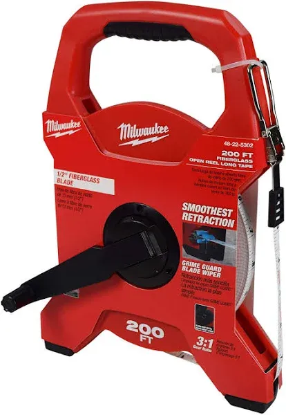 Milwaukee 200' Fiberglass Open Reel Long Tape