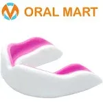 Oral Mart White/Pink Youth Mouth Guard for Kids Youth Mouthguard for Karate, Flag Football, Martial Arts, Taekwondo, Boxing, Football, Rugby