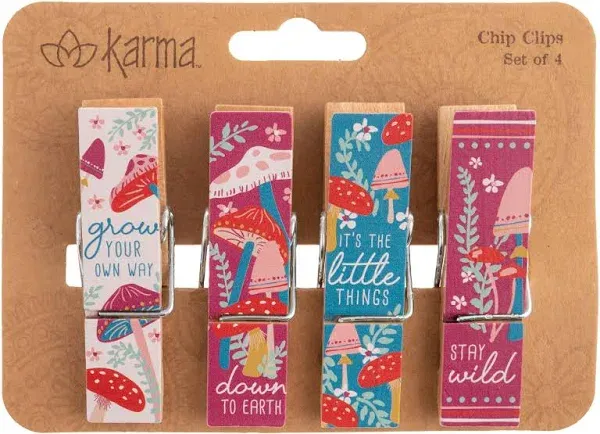 Karma Chip Clips Mushroom Set of 4