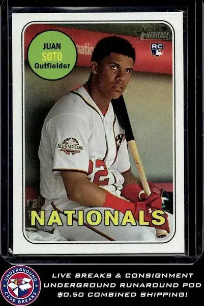 Juan Soto 2018 Topps Heritage Rookie