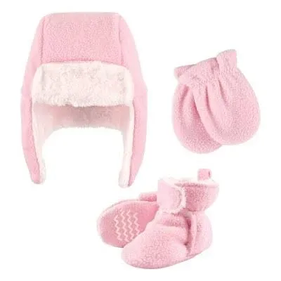 Hudson Baby Trapper Hat Mitten and Bootie Set