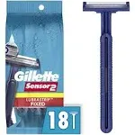 Gillette Sensor2 Men's Disposable Razors, 18 Count