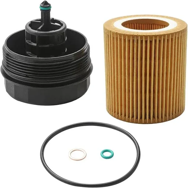 Oil Filter Housing Cover Cap & Filter For BMW X3 X5 X6 Z4 525i 328i 11427525334