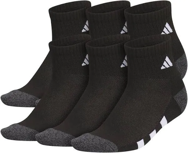 Boys adidas Youth Cushioned 6-Pack Quarter Socks