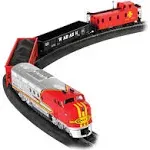 Bachmann Trains 647 Santa Fe Flyer Ready To Run Electric Train Set - HO Scale, M