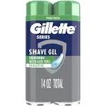 Gillette Sensitive Skin Triple Protection Shave Gel 2 Count / 7 oz