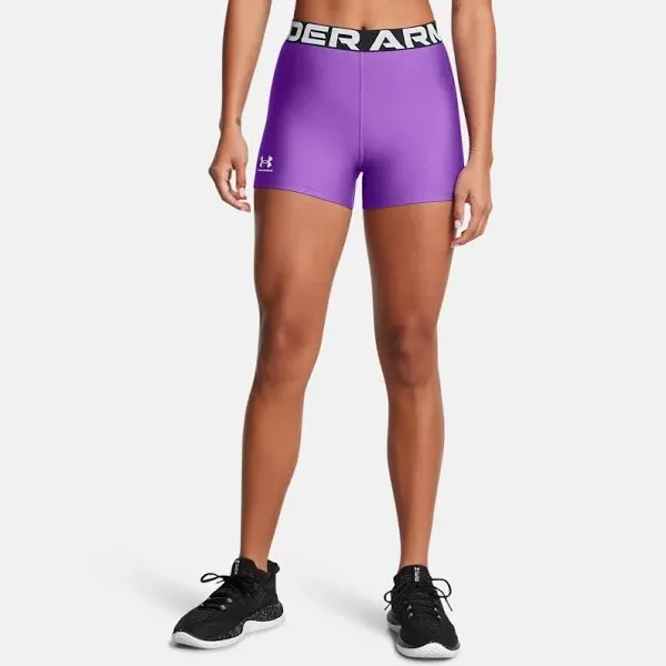 Under Armour Women's Heatgear Shorty Shorts - White, SM