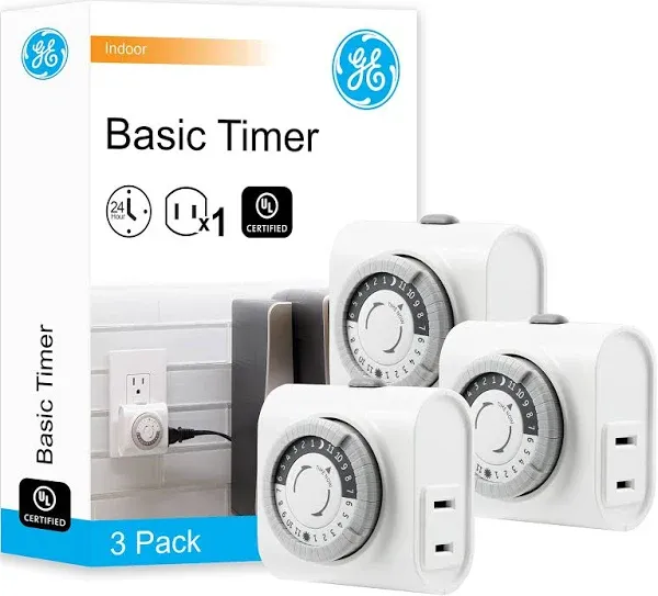 GE 24-Hour Indoor Basic Outlet Timer