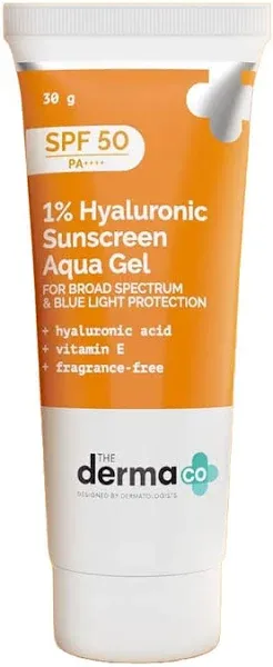 The Derma Co 1% Hyaluronic Sunscreen Aqua Gel with SPF 50