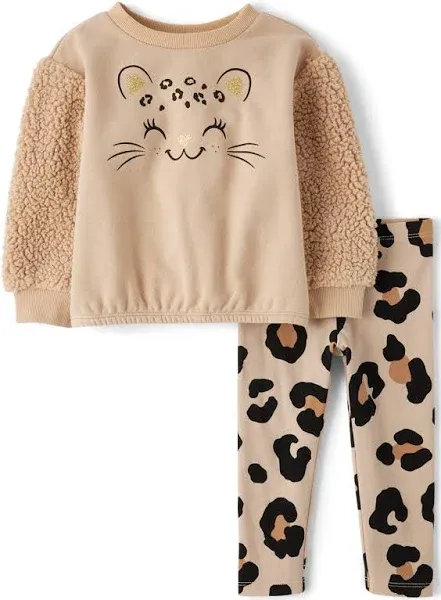 The Children's Place Baby-girl Leopard 2-Piece Outfit Set