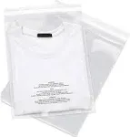 - 9&#034; X 12&#034; (100 Count) Self Seal Clear Poly Bags with Suffocation Warning for