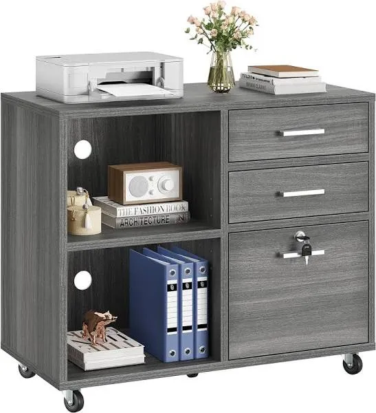 YITAHOME 3 Drawer Mobile Lateral Filing Cabinet