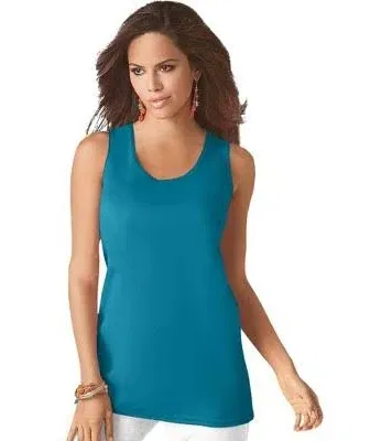 Roaman's Plus Size Women's Scoopneck Tank Top