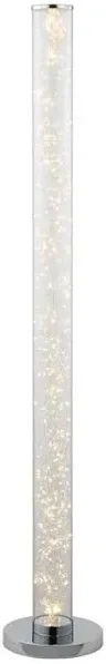 Ore International 49" Exposed Rope LED Minari Clear Column Floor Lamp