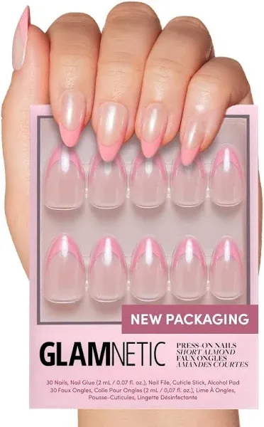 Glamnetic - Press On - Bubble Gum Glaze - Short Almond