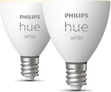 Hue E12 5.5W White Smart Bulb - 2 Pack