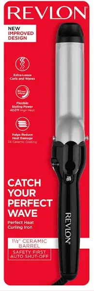 Perfect Heat 1-1/4&#034; Triple Ceramic Curling Iron, Black