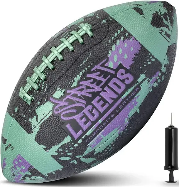 Youth Football for , Graffiti Printed Composite Leather Size 8 Football- Incl...