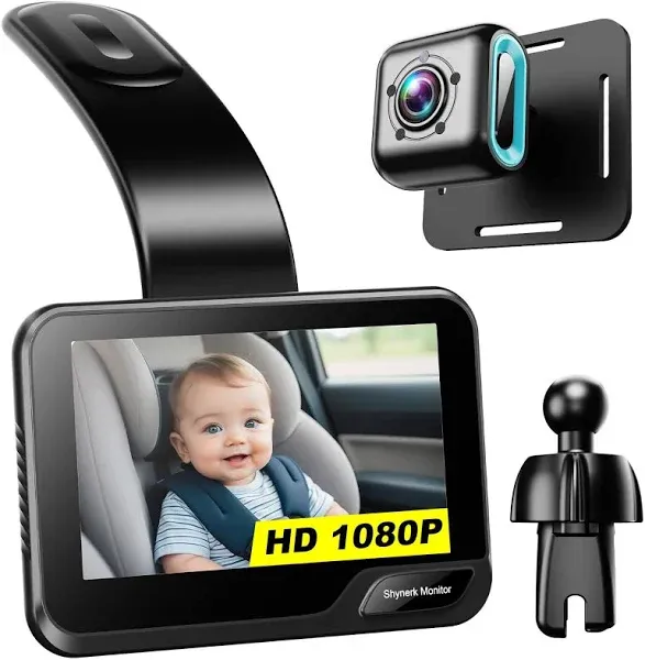 Baby Car Mirror, 4.3&#039;&#039; HD Night Vision Function Car Mirror Display, Wide View...