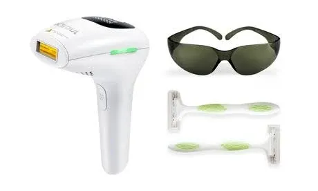 XSOUL IPL Hair Removal Device Permanent for Women and Men Flashes Painless At-Home Hair Remover Armpits Back Legs Face