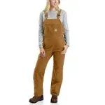 Carhartt Women's Relaxed Fit Washed Duck Insulated Bib Overall