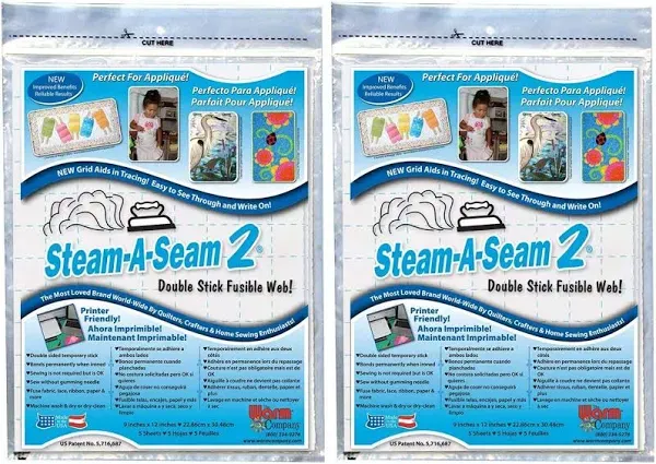 Warm Company Steam-A-Seam 2 Double Stick Fusible Web Sheets