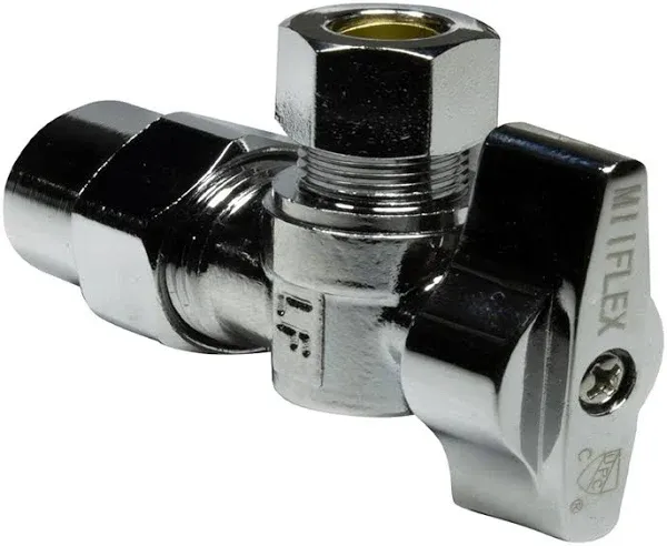 1/2 In. CPVC Inlet X 3/8 In. Comp Outlet 1/4-Turn Angle Valve