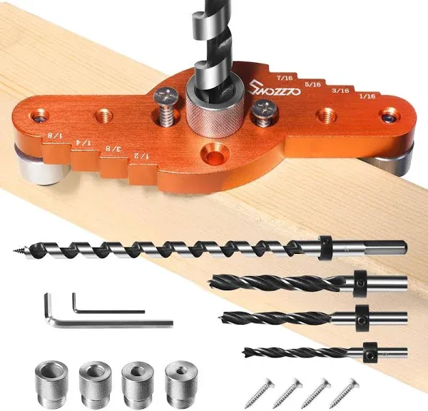 Swozzto Dowel Jig Kit for Floating Shelf Bracket(& 1/2" x 11.8" Drill 