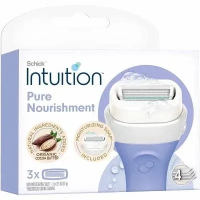 SCHICK INTUITION 3-PACK CARTRIDGES PURE NOURISHMENT W/ORGANIC COCOA BUTTER