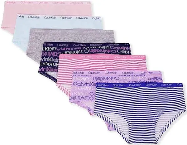 Calvin Klein Girls' Modern Cotton Hipster Panties (7 Pack)