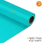 Heat Transfer Vinyl Roll - 12"x5 ft (35 Colors) Light Blue