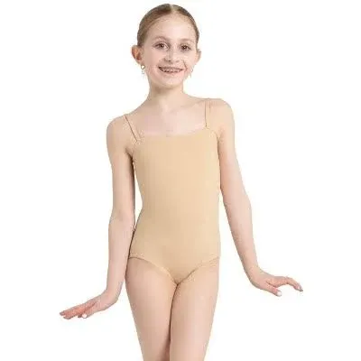 $30 Capezio Kid&#039;s Girl&#039;s Beige Sleeveless One Piece Camisole Leotard Size Medium