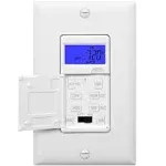 Enerlites 7-Day Digital In-Wall Programmable Timer Switch, White