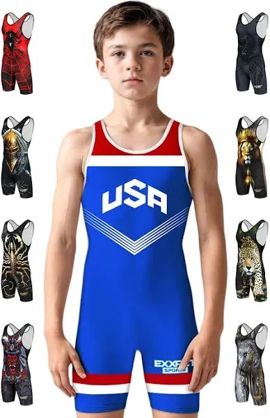 Exxact Sports Men's Sublimated Wrestling Singlet