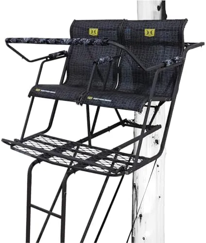 Hawk Big Denali 18' Durable Steel 2 Man Hunting Ladder Tree Stand (2 Pack)