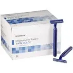 McKesson Twin-Blade Disposable Razor, Blue